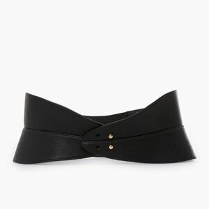 NEW Raina Gaga Belt in Black LEATHER